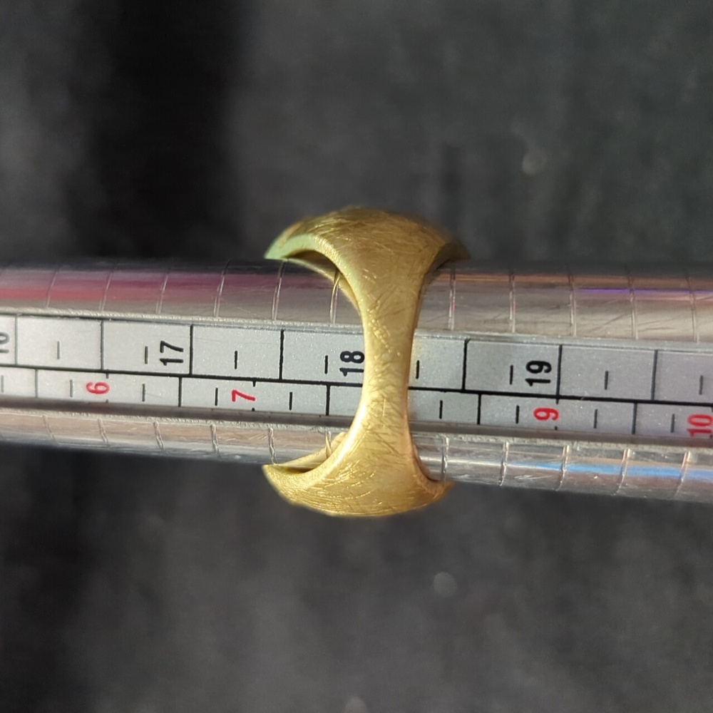 Solid Brass Domed Open Work Chunky Oversized Stat… - image 6